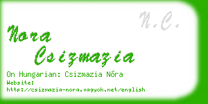 nora csizmazia business card
